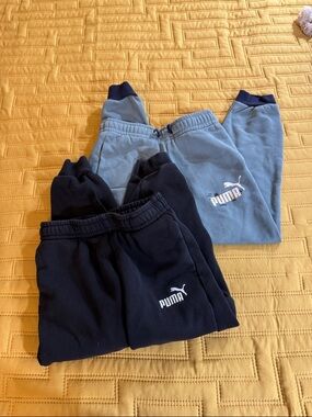 Puma Kids Sweatpants Duo in Black and Light Green